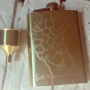 Lilly Pulitzer for Target Gold Flask with Funnel